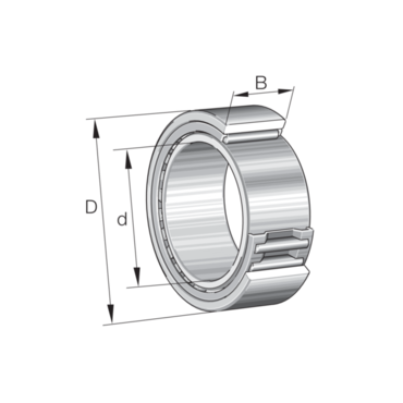 Needle roller bearing without ribs with inner ring Series: NAO